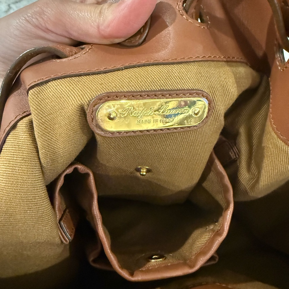 Like new The Ralph Lauren Collection Ricky large hobo bag calfskin leather - Picture 9 of 16